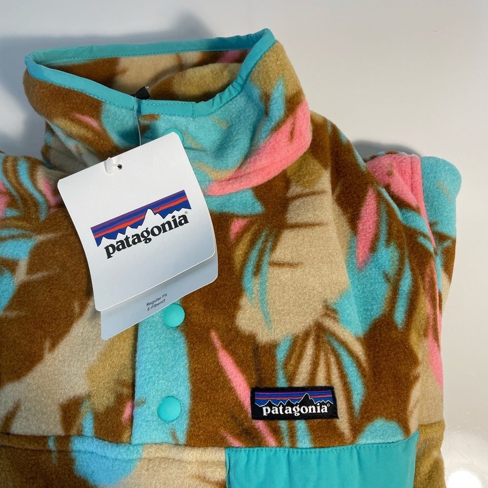 Patagonia Pink and Blue Ski Jacket for Snow Adventures